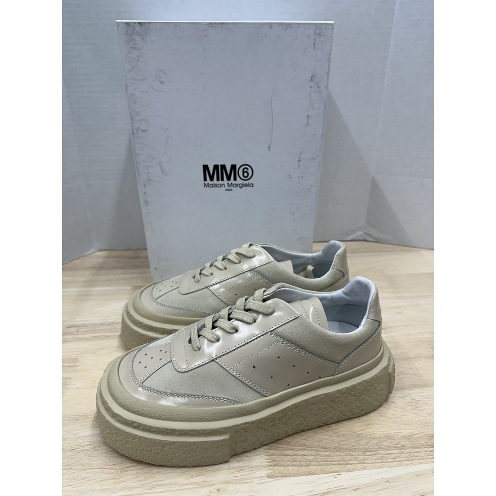 Maison Margiela MM6 Women's 37 US 7 Chunky Gambetta Sneakers Beige Shoes